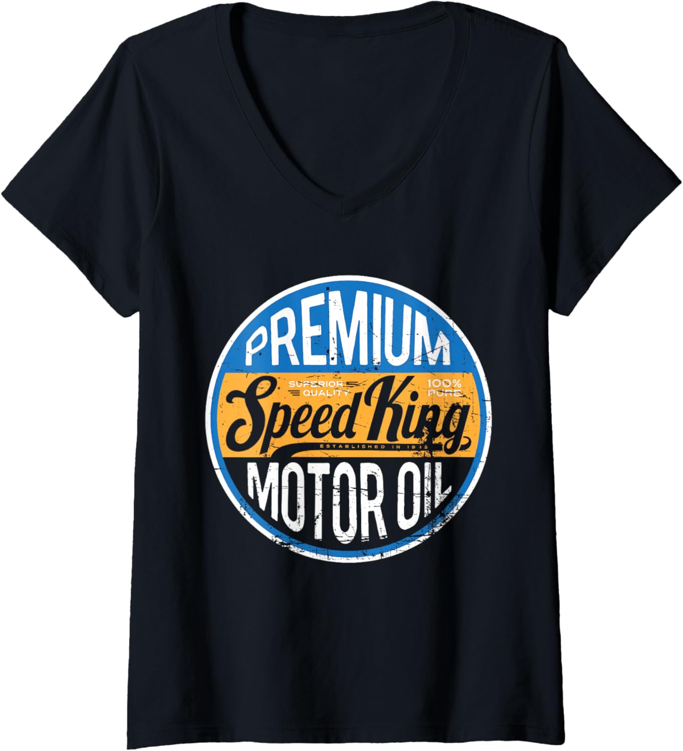 Womens Speed Kings Motor Oil T Distressed Shirts