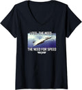 Womens Top Gun Need Speed Jet Flying In Sky Action Movie V