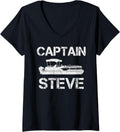 Womens Captain Steve Pontoon Captain Funny Personalized Name