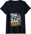 Womens Sailor Time To Sail Ebrate Sailboat Nautical