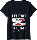 Womens 2Nd Amendment I Plead 2Nd Usa Flag Pro Gun Rights V