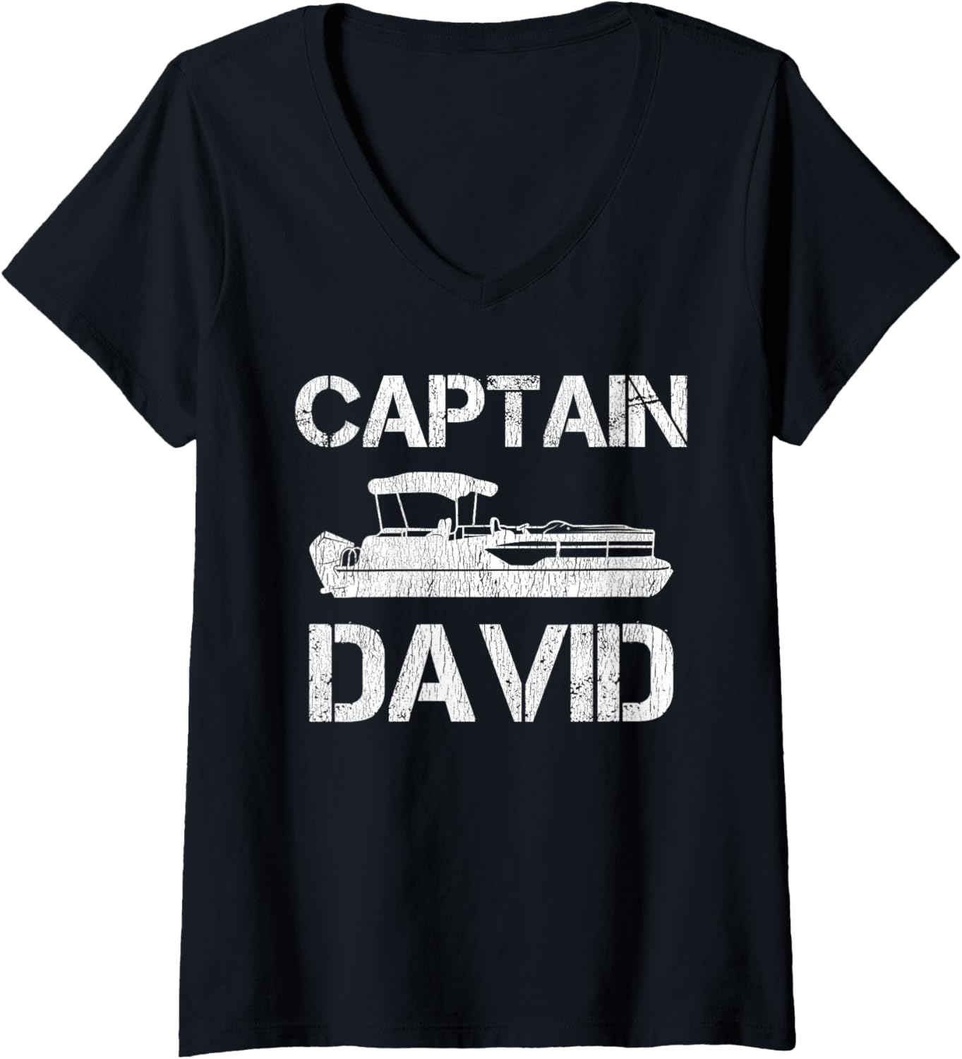 Womens Captain David Pontoon Captain Funny Personalized Name