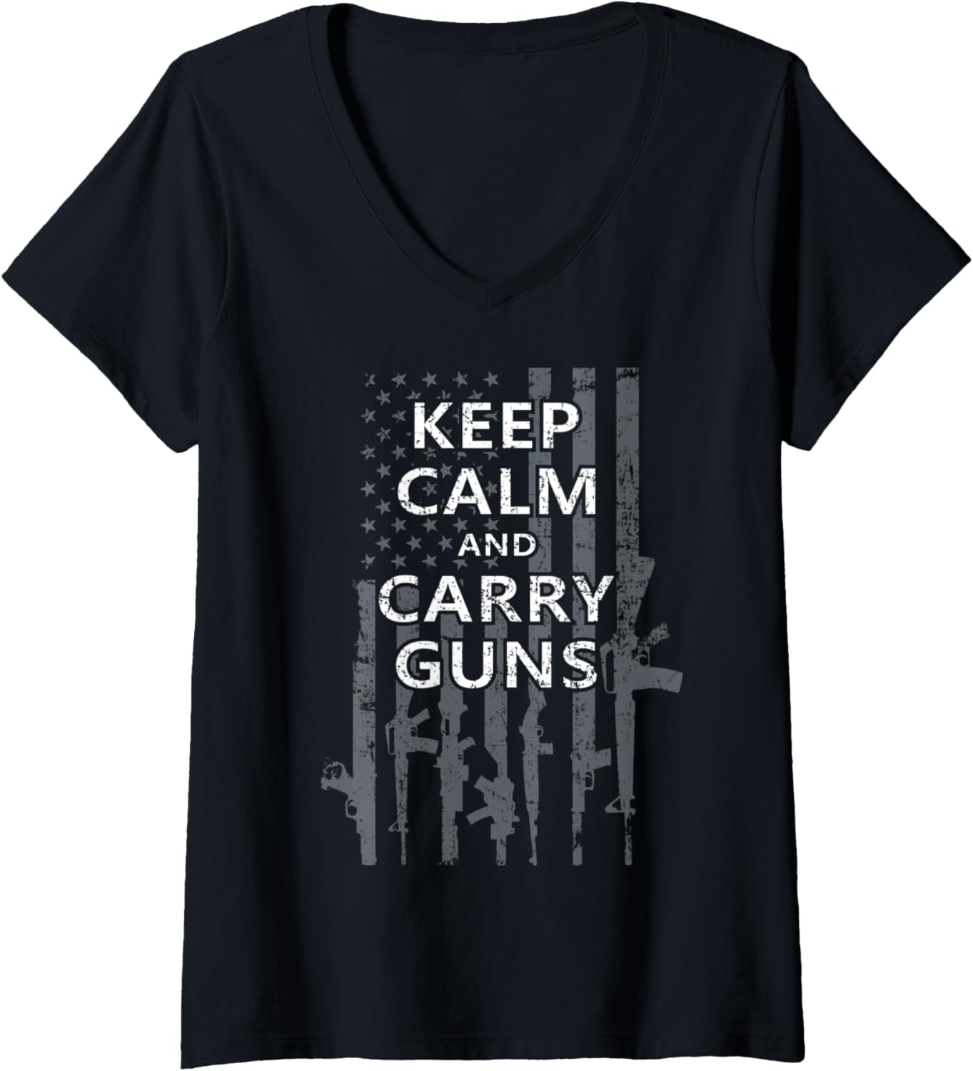 Womens Keep Calm Carry Guns Funny American Pro Gun Usa Flag V