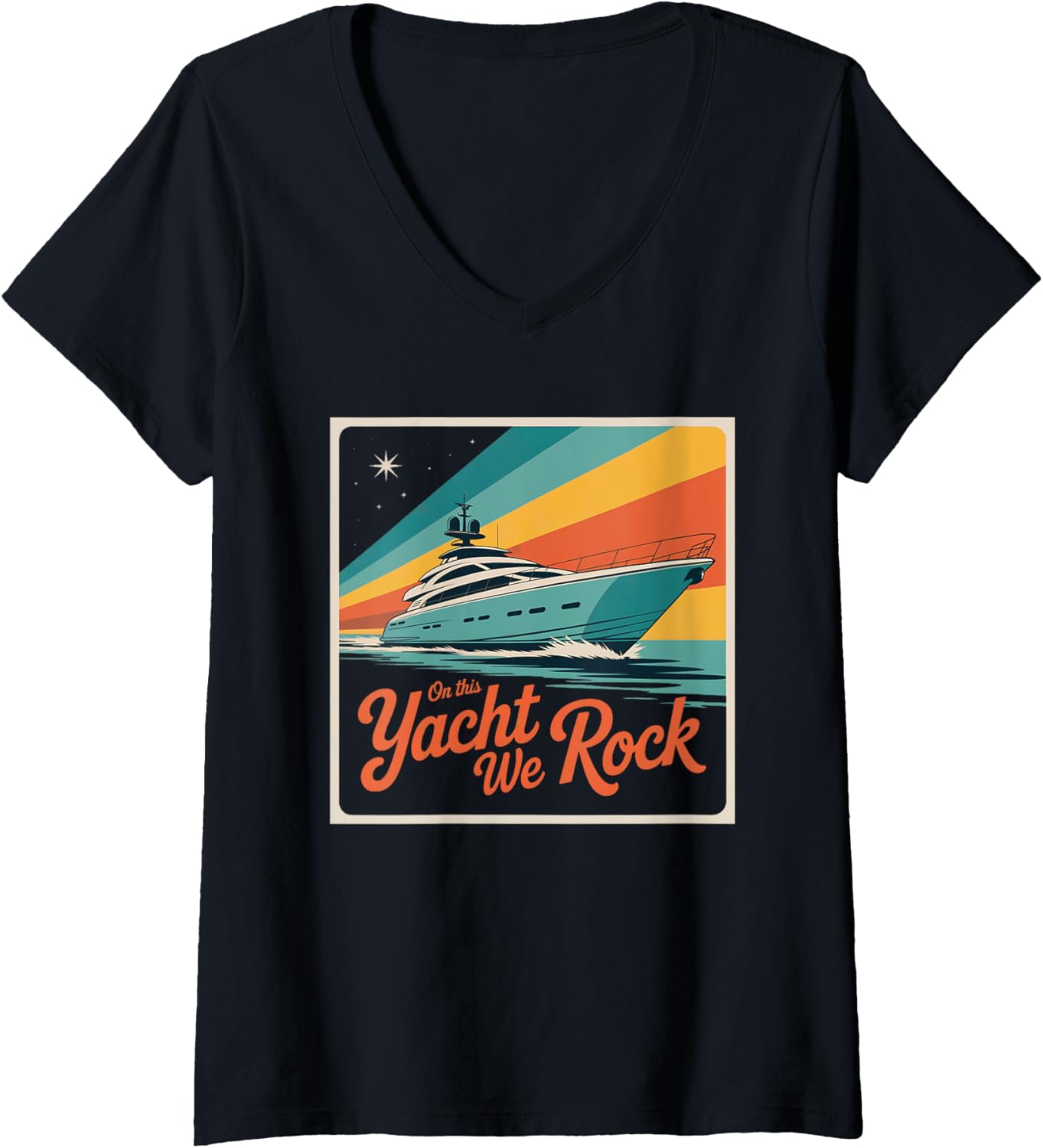 Womens Funny On Yacht We Rock Captain Boat