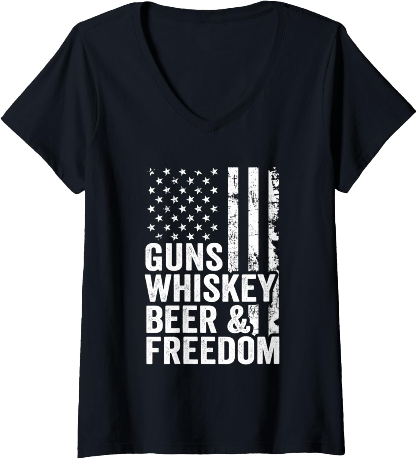 Womens Guns Whisky Beer Freedom Pro Guns Drinking Flag Funny Gun V