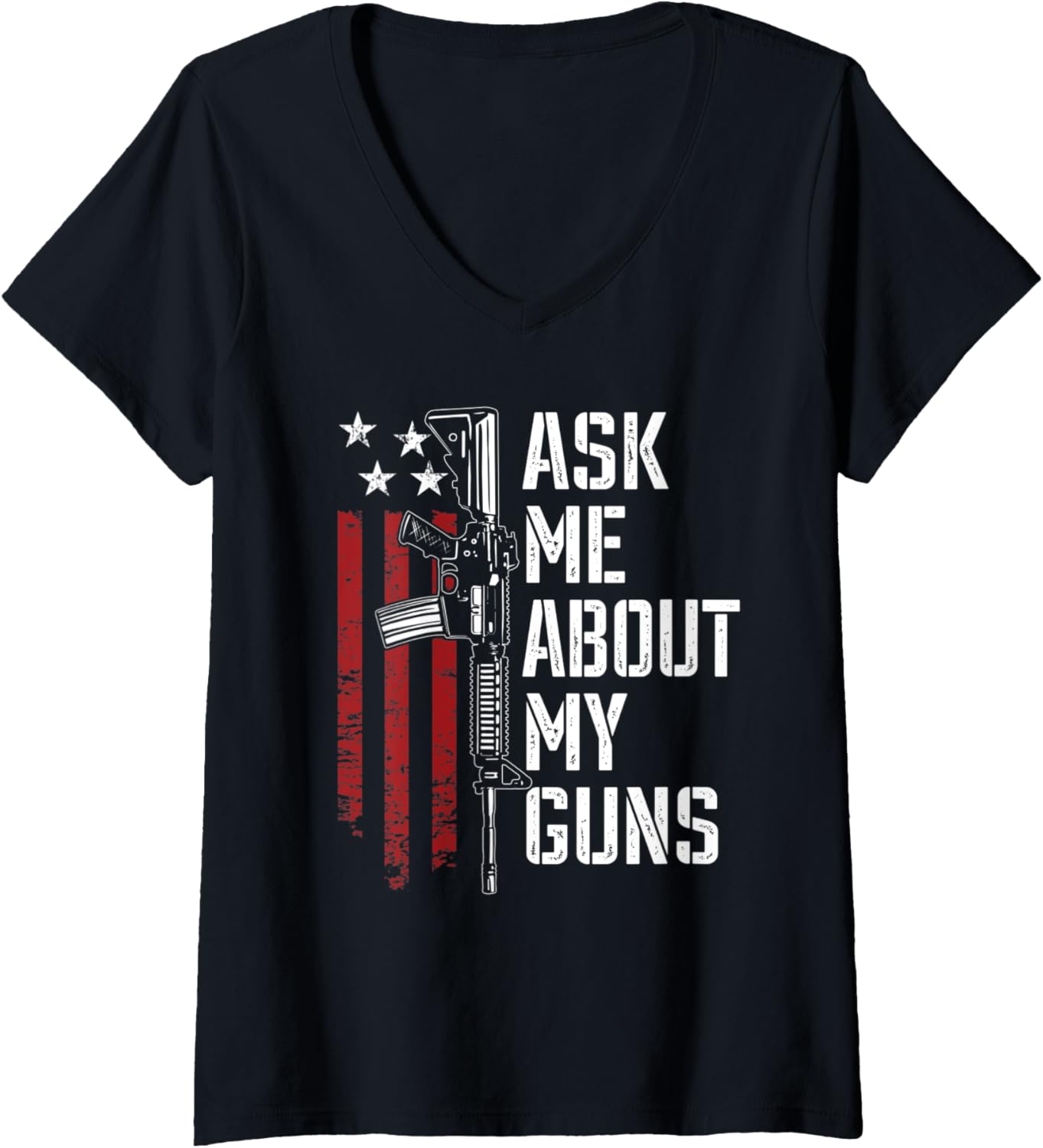 Womens Ask Me About My Guns Gun Lover Joke Funny Gun Owner