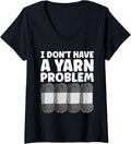 Funny Yarn Design For Men Women Crochet Knitter Yarn Lovers V-Neck