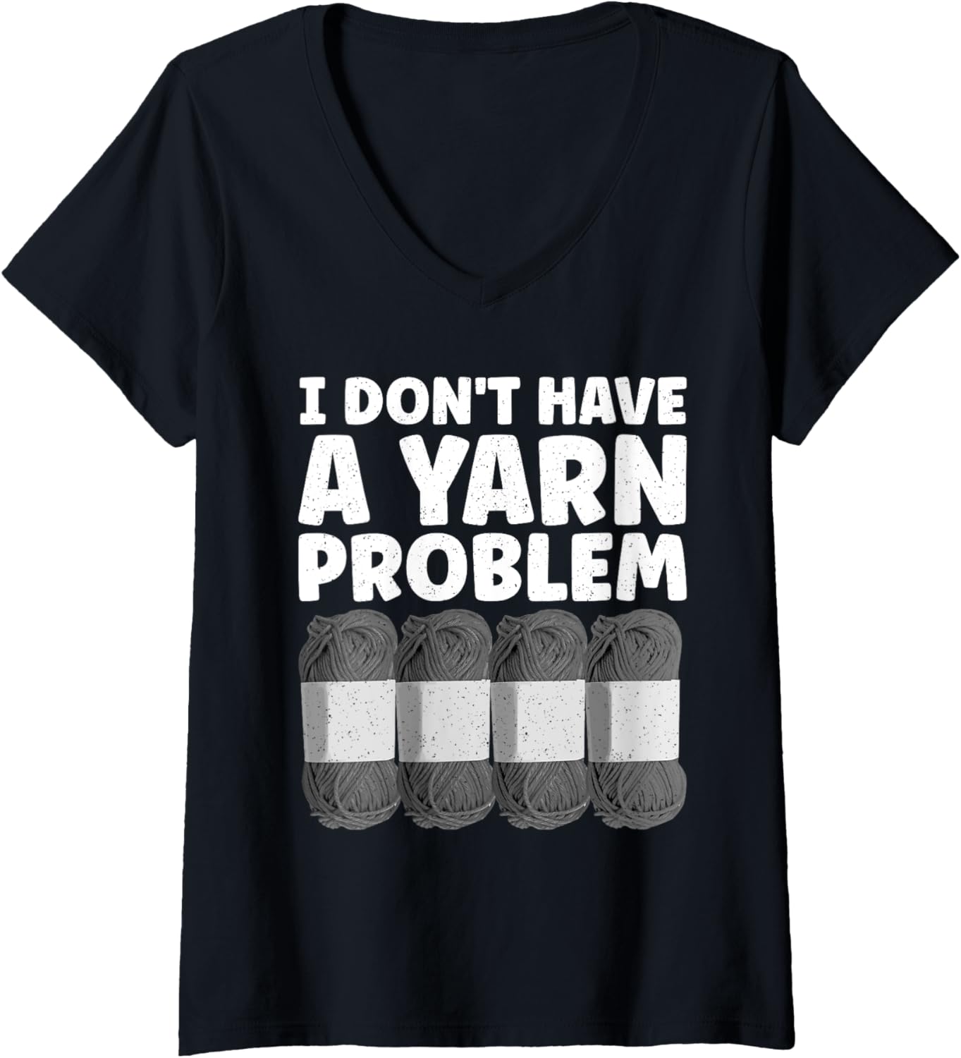 Funny Yarn Design For Men Women Crochet Knitter Yarn Lovers V-Neck