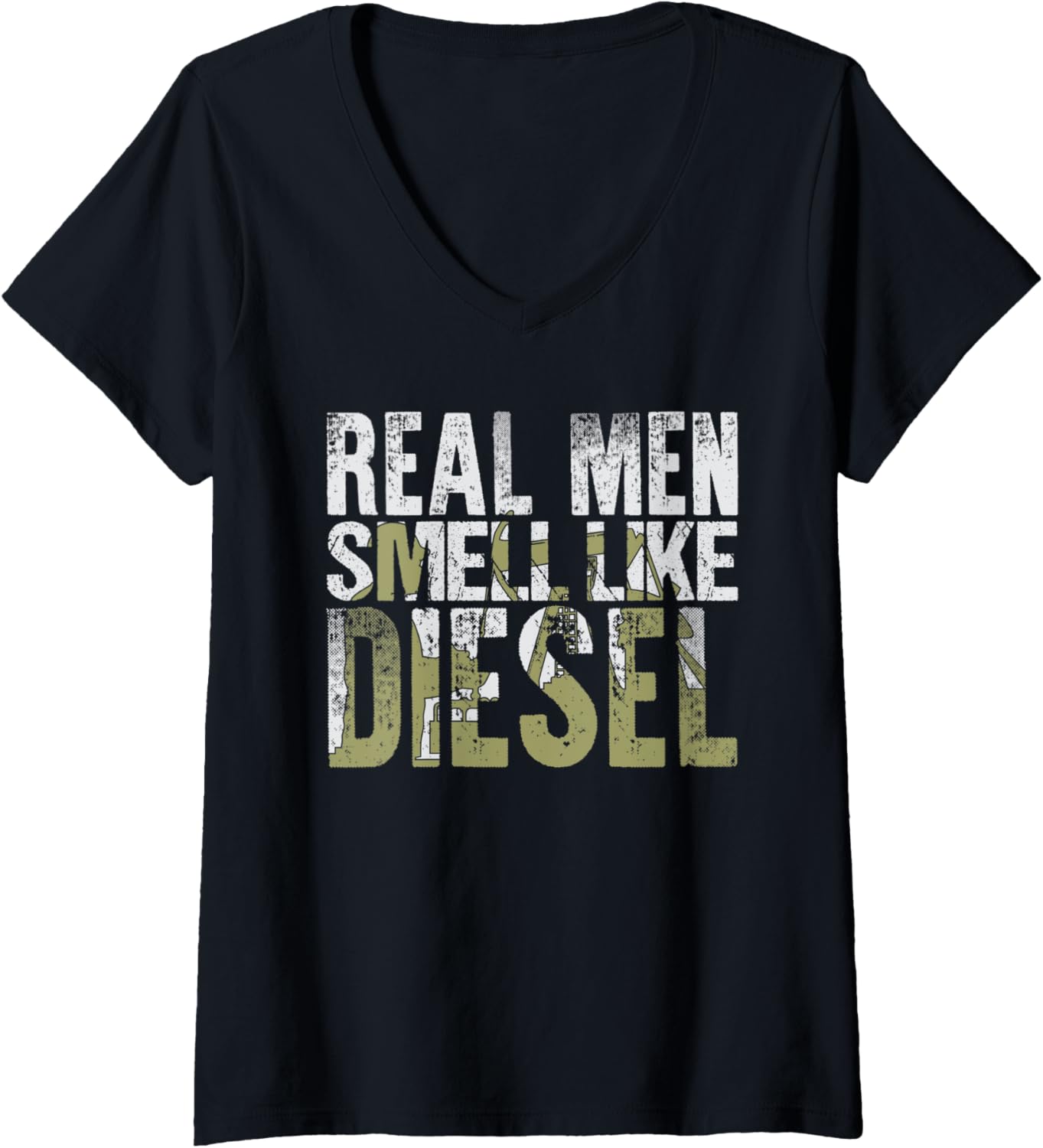 Womens Real Men Smell Like Diesel Funny T