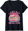 Womens Lake Rat Social Club Boat Vintage Design