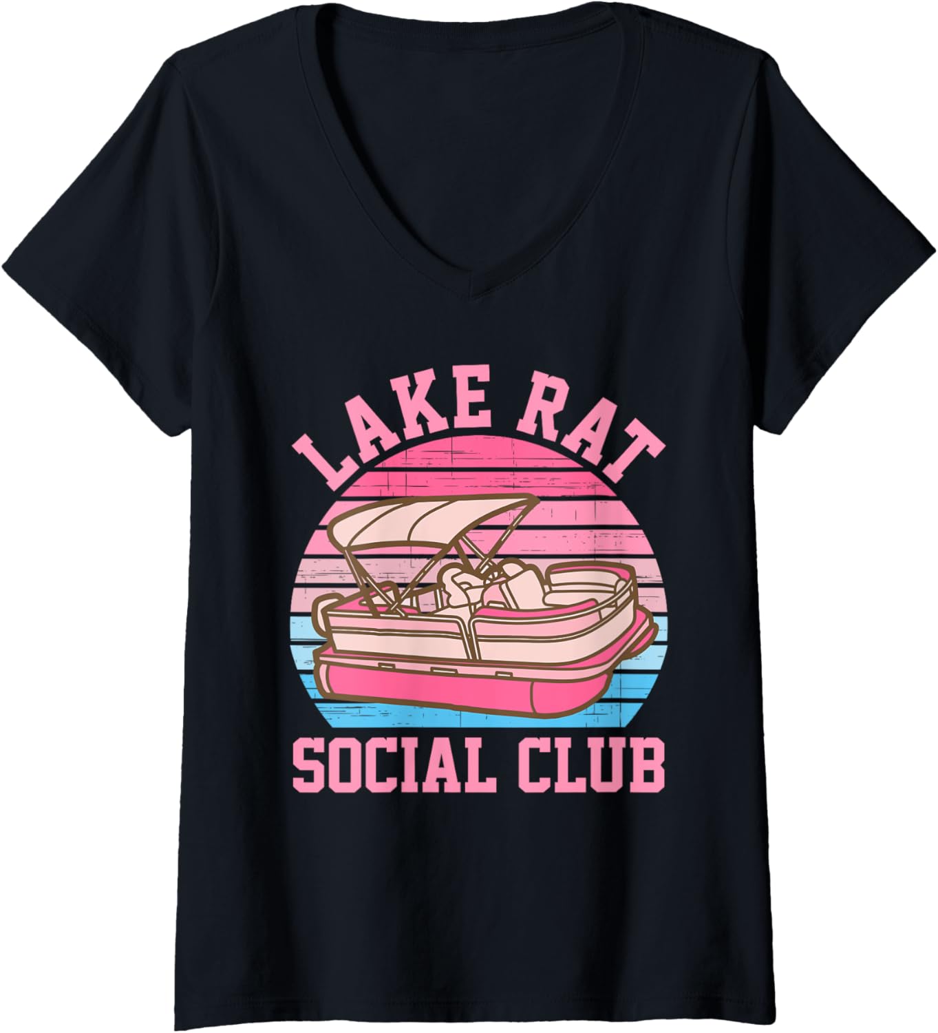 Womens Lake Rat Social Club Boat Vintage Design