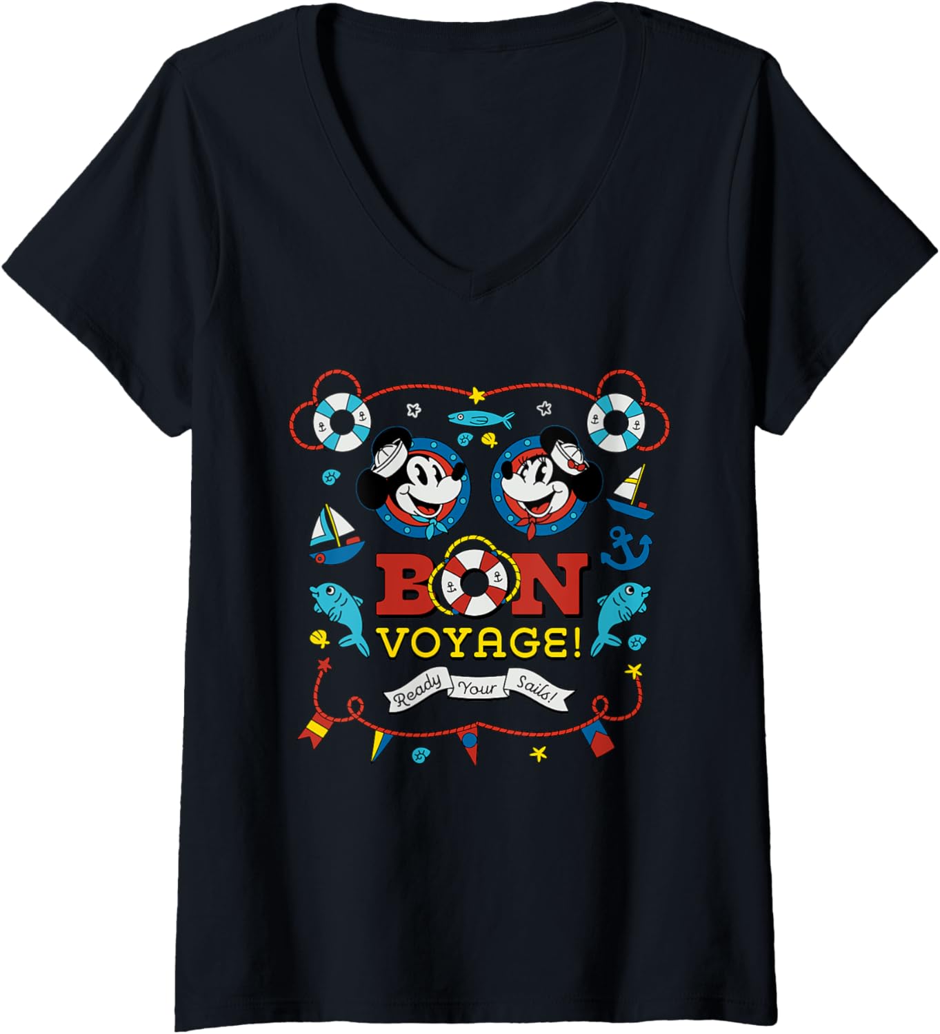 Womens Cruise Mouse Bon Voyage Ship Vacation V