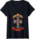 Womens Guns N Roses Official Cross V Neck