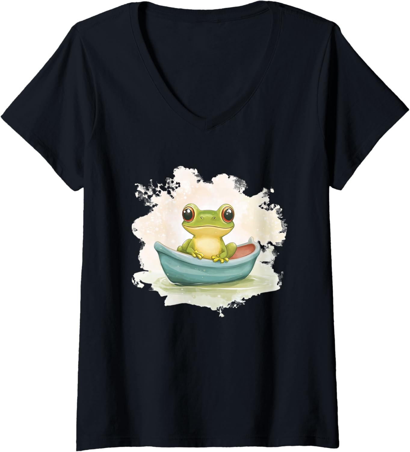Womens Fun Frog Adventure Boat Toad Lovers V