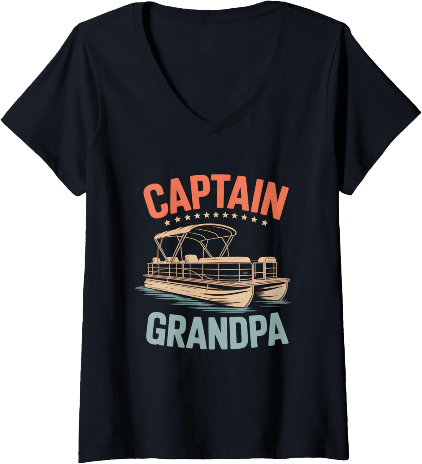 Womens Grandpa Pontoon Boat Captain Vintage Nautical Boating
