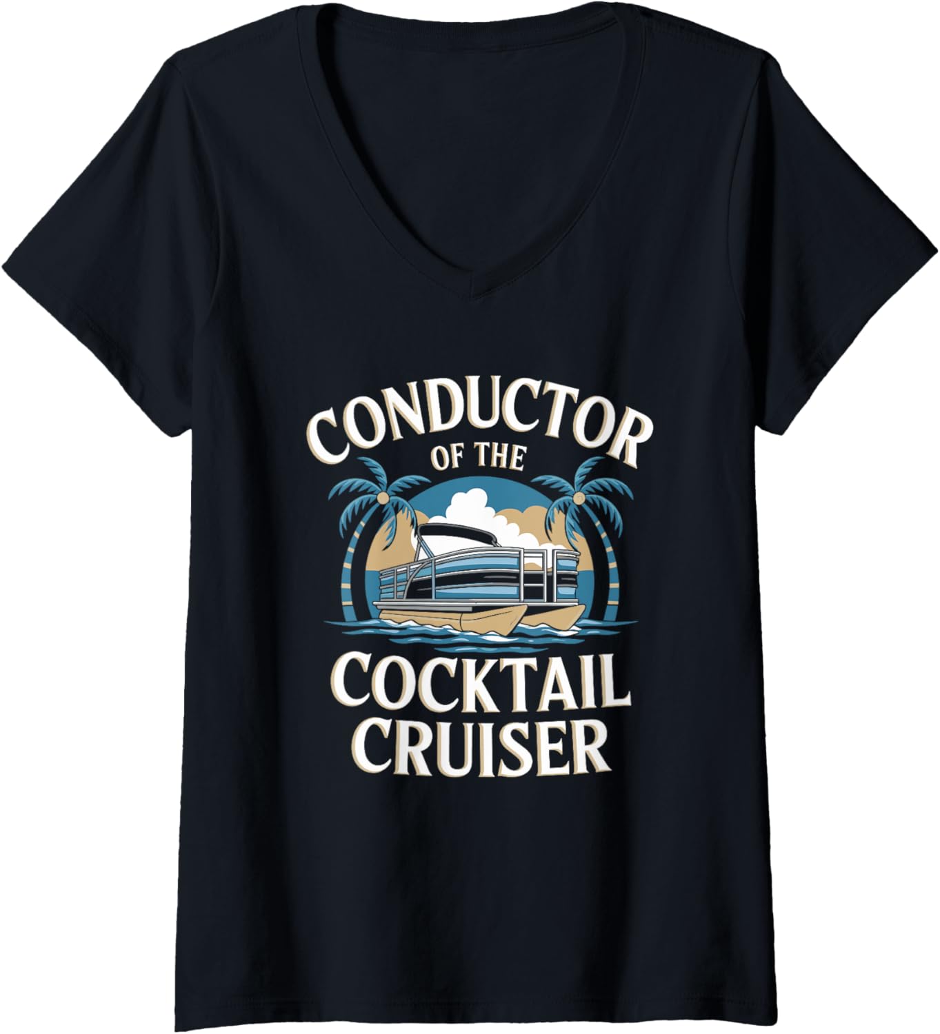 Womens Boat Pantoon Captain Conductor Of Cocktail Cruiser