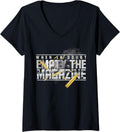 Womens When In Doubt Empty Magazine Military Gun V Neck