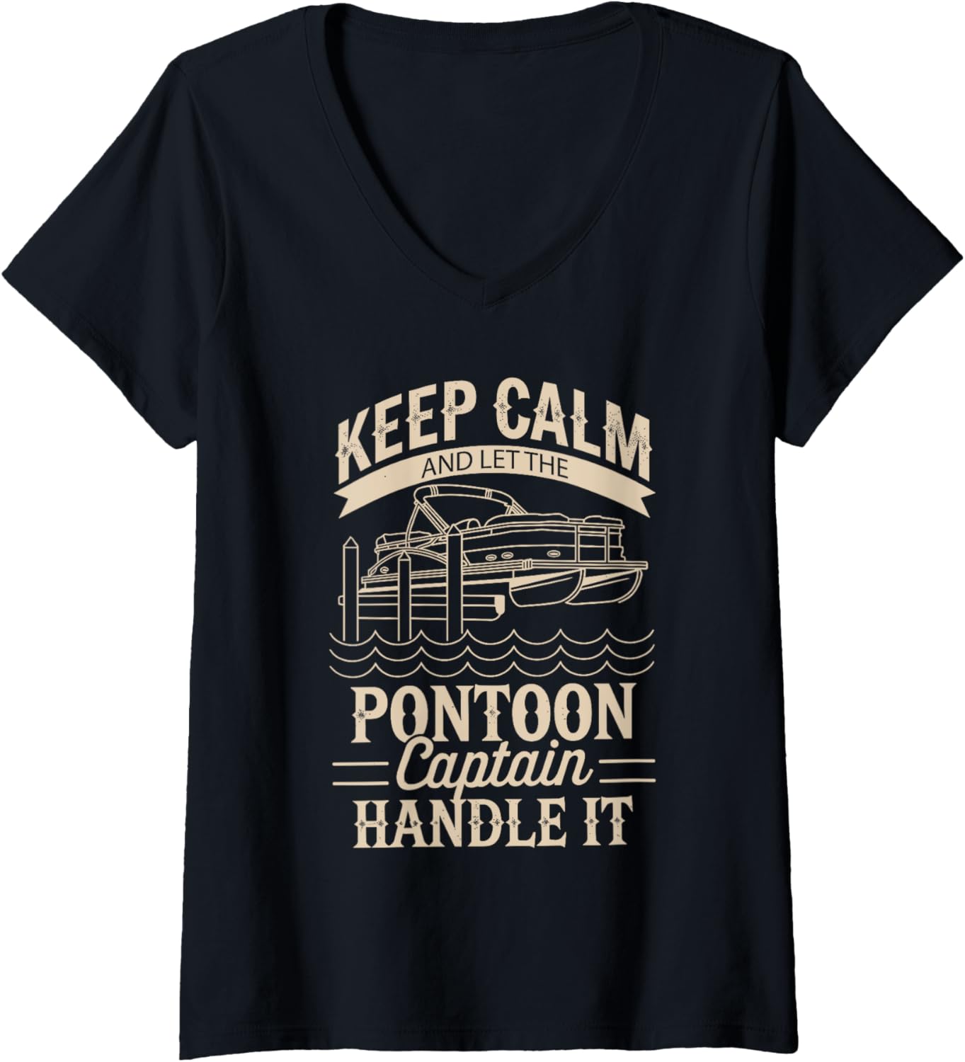 Womens Pontoon Captain Pontoon Party Boat Boating Art