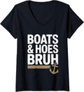 Womens Funny Boats Hoes Bruh Funny Boat Party