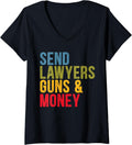 Womens Send Lawyers Guns And Money V Neck