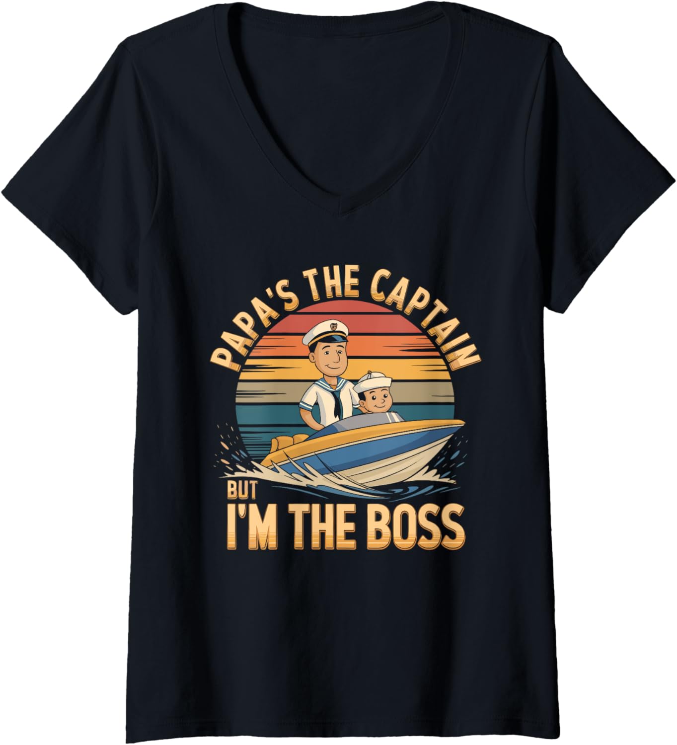 Womens Papa S Captain But I M Boss