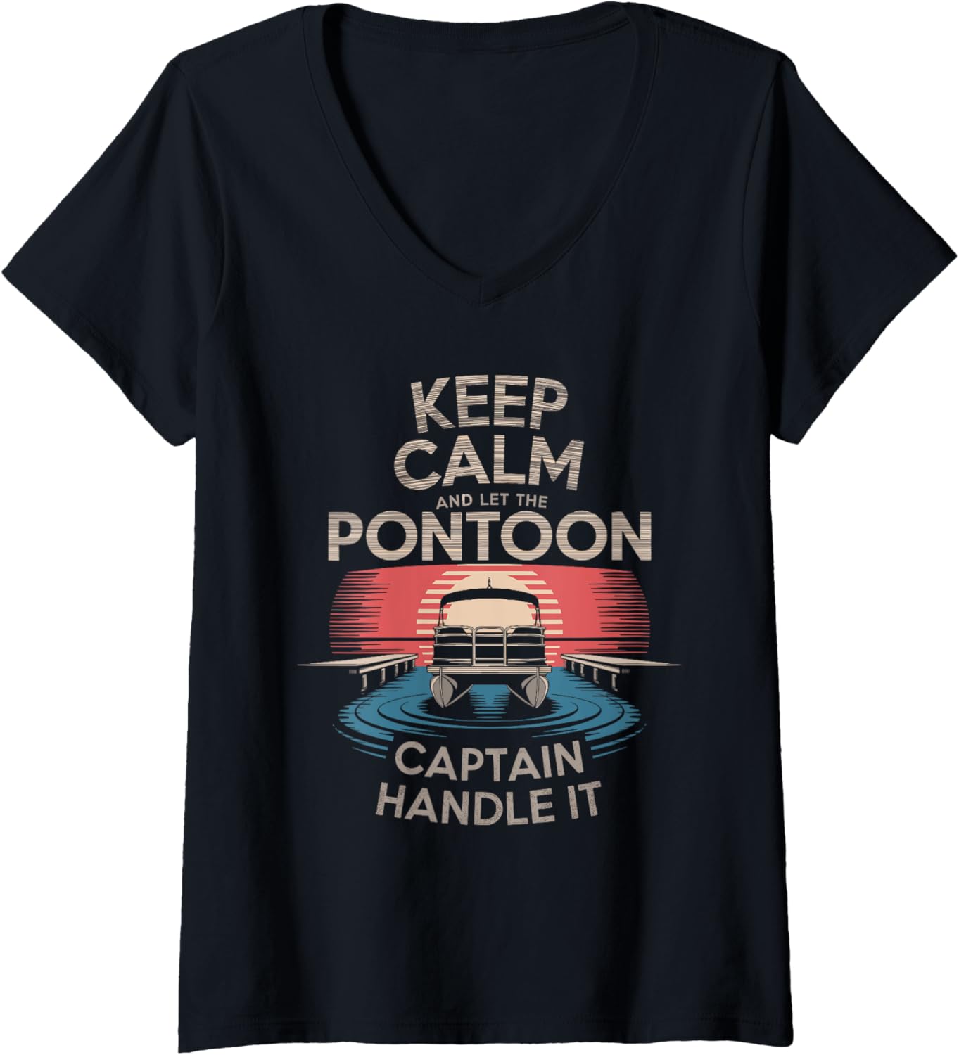 Womens Pontoon Captain Pontoon Boat Boating Art Men