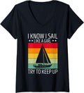 Womens Sailboat Retro I Sail Like A Girl