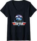 Womens Top Gun Maverick Helmet V Neck