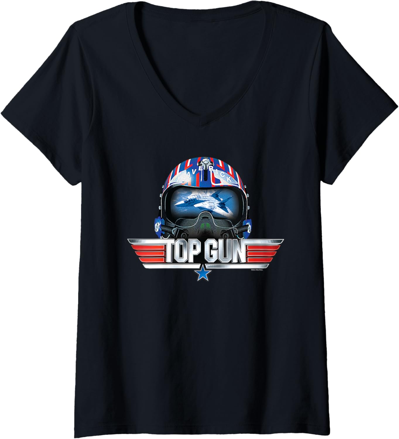 Womens Top Gun Maverick Helmet V Neck