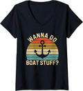 Womens Wanna Do Boat Stuff Boating Captain V