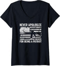 Womens Never Apologize Being A Patriot Gun Rights Patriotic V Neck
