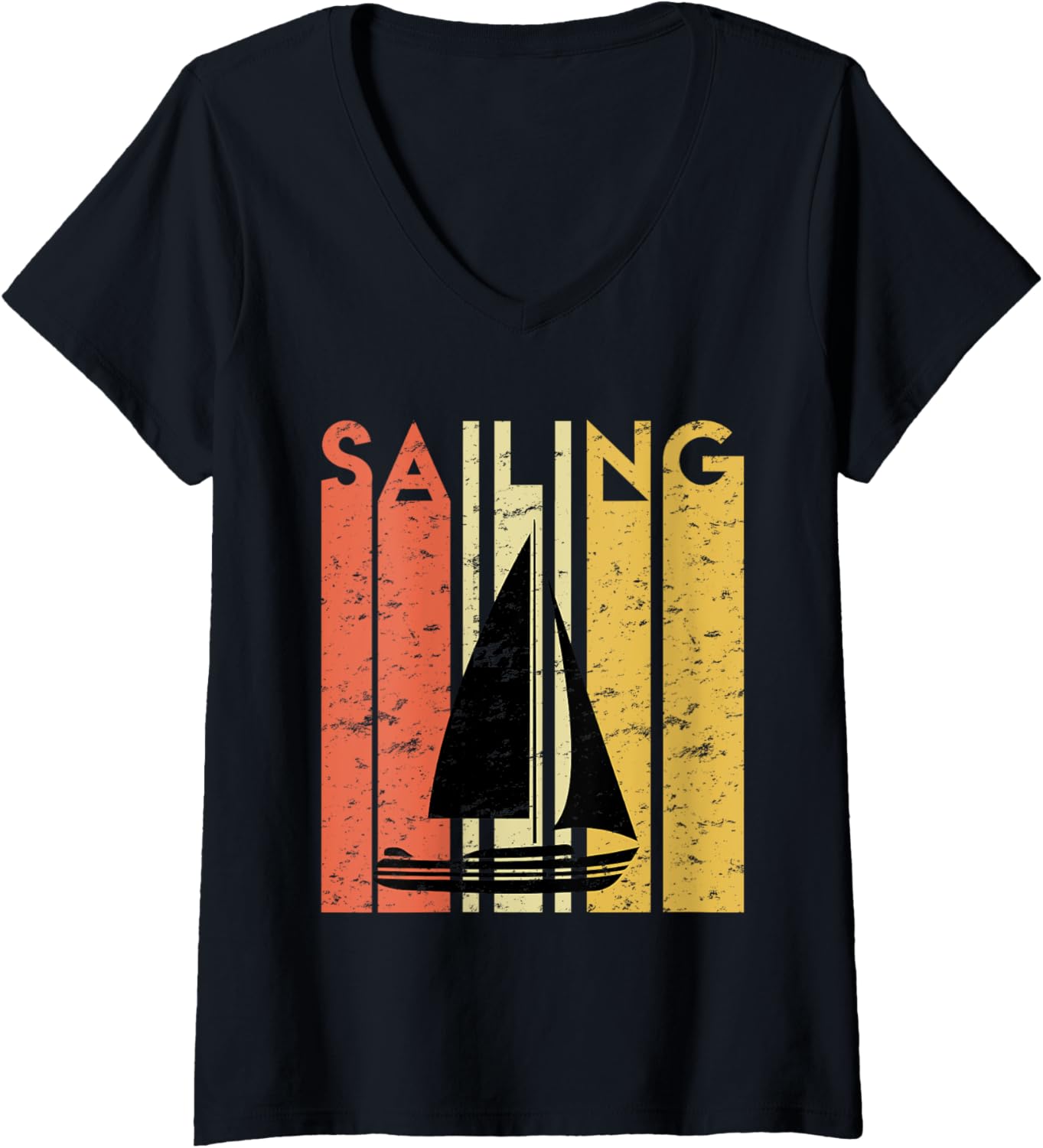 Womens Sailor Sailboat Boat Anchor Regatta V Neck