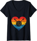 Womens Love Knitting Yarn Heart Crocheter Knitter Wool V-Neck