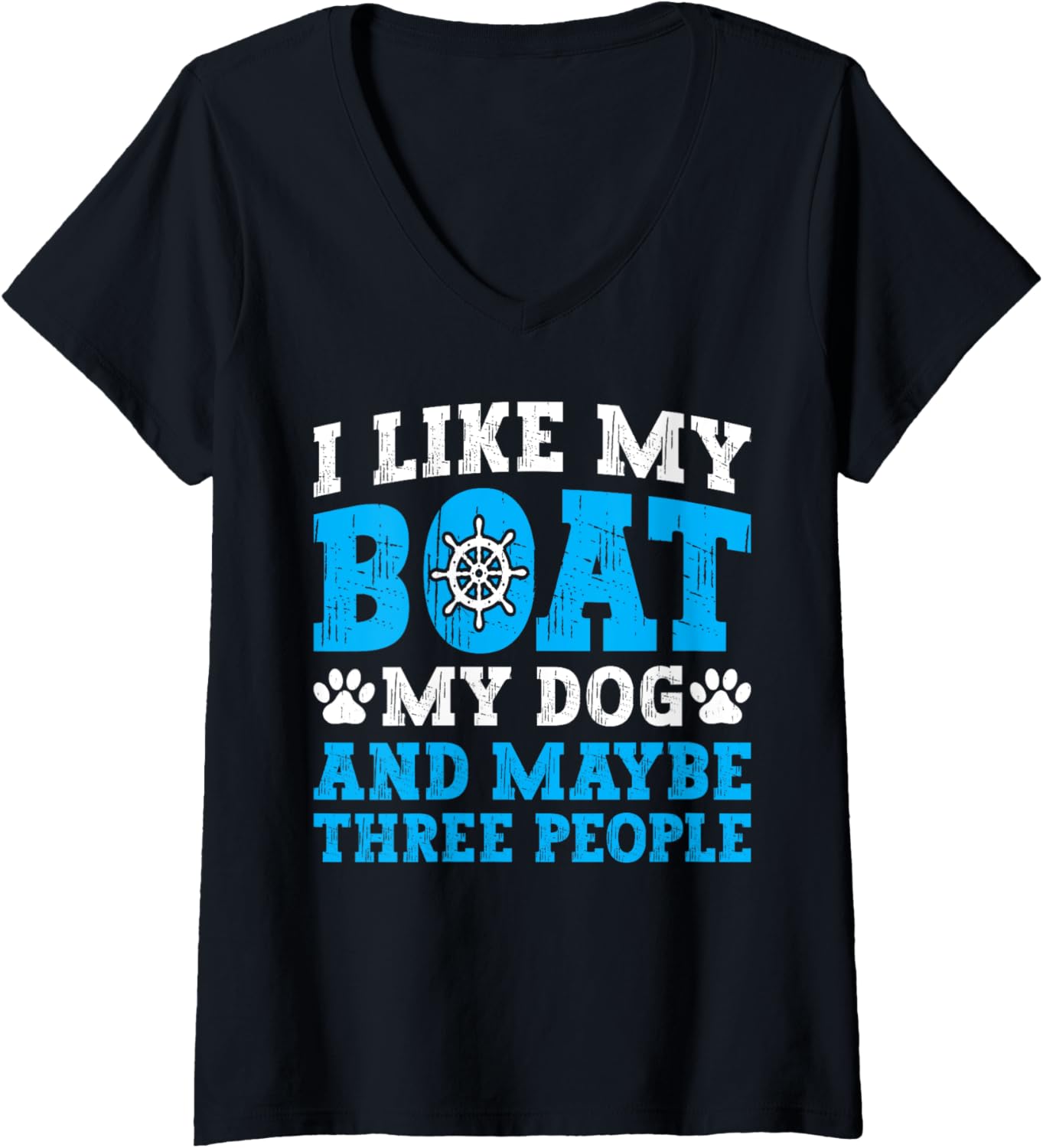 Womens I Like My Boat Dog Maybe Three