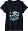 Womens I D Rather Be On My Pontoon