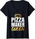 Womens Pizza Maker Queen V-Neck
