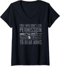 Womens Free Men Dont Ask Permission To Bear Arms Usa Gun Rights