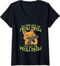 Womens You Mess With Meow You Get Peow Gun Lover V Neck