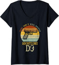 Womens Abortion Is Murder Abortion Law Abortion Legal Gun Decor V Neck