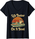 Womens Life Better On A Boat Vintage Boating