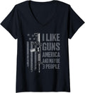 Womens I Like Guns America Maybe 3 People Funny Gun Introvert V