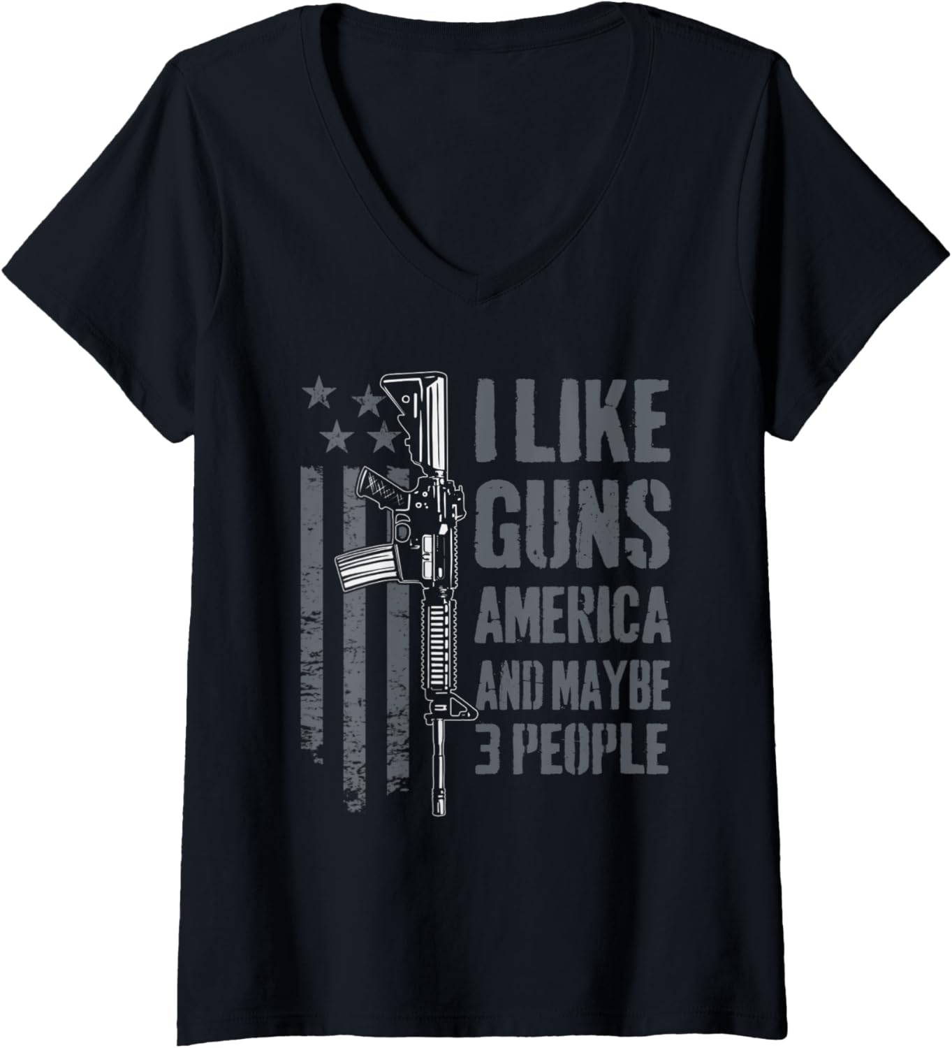 Womens I Like Guns America Maybe 3 People Funny Gun Introvert V