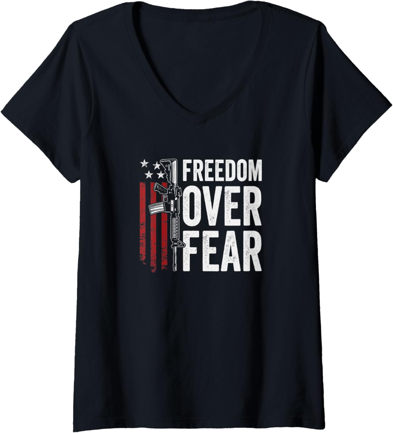 Womens Freedom Over Fear Usa 2Nd Amendment Pro Gun Patriotic Guns V