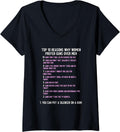 Womens Reasons Why Women Prefer Guns Over Men Shirt Funny V Neck