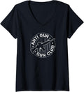 Womens Anti Gun Club Funny Pro Guns American Flag Gun Rights V