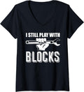 Womens I Still Play Blocks Auto Diesel Mechanic
