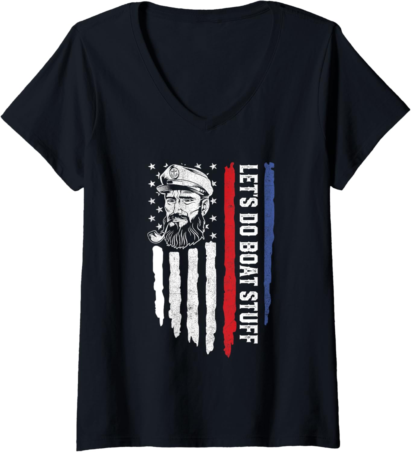 Womens Let S Do Boat Stuff American Flag