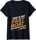 Womens Fast Boat Pontoon Lovers V Neck