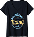 Womens Boat Mechanic Fixing Motor Boats Boat Fix