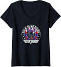 Womens Top Gun Talk To Me Goose Maverick Helmet V Neck
